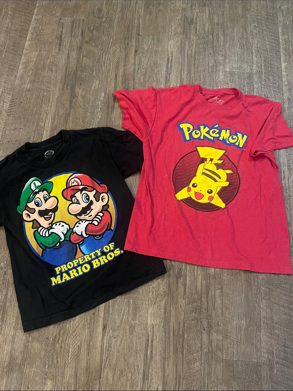 Pokemon & super men tee Kids